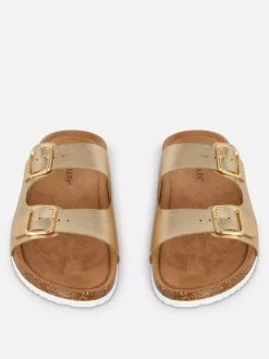 Profilowane sandały z podwójnym paskiem