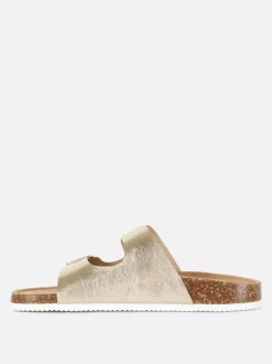 Profilowane sandały z podwójnym paskiem