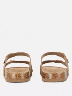 Profilowane sandały z podwójnym paskiem