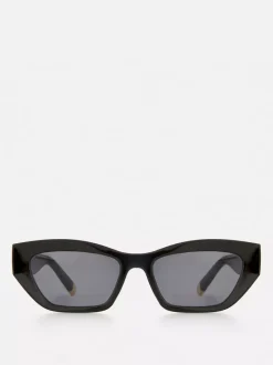 Prostokątne okulary przeciwsłoneczne „kocie oko”