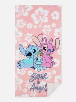 Ręcznik kąpielowy z motywem Sticha i Andzi Disneya