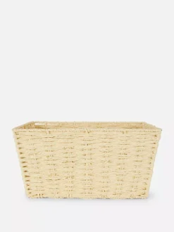 Średni koszyk z papierowej wikliny