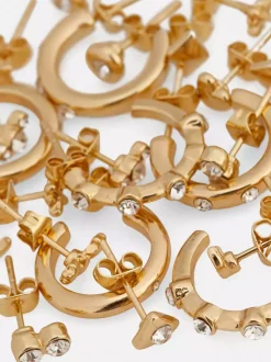 Różne kolczyki sztyfty i kolczyki koła, 15 par