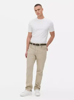 Rozciągliwe jeansy o prostym kroju