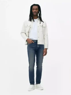 Rozciągliwe jeansy z wąskimi nogawkami