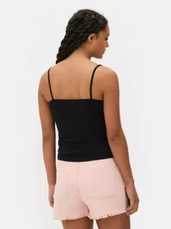 Rozciągliwy top na ramiączkach z dżerseju Essential