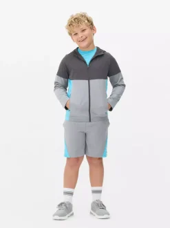 Rozpinana kurtka w bloki kolorystyczne