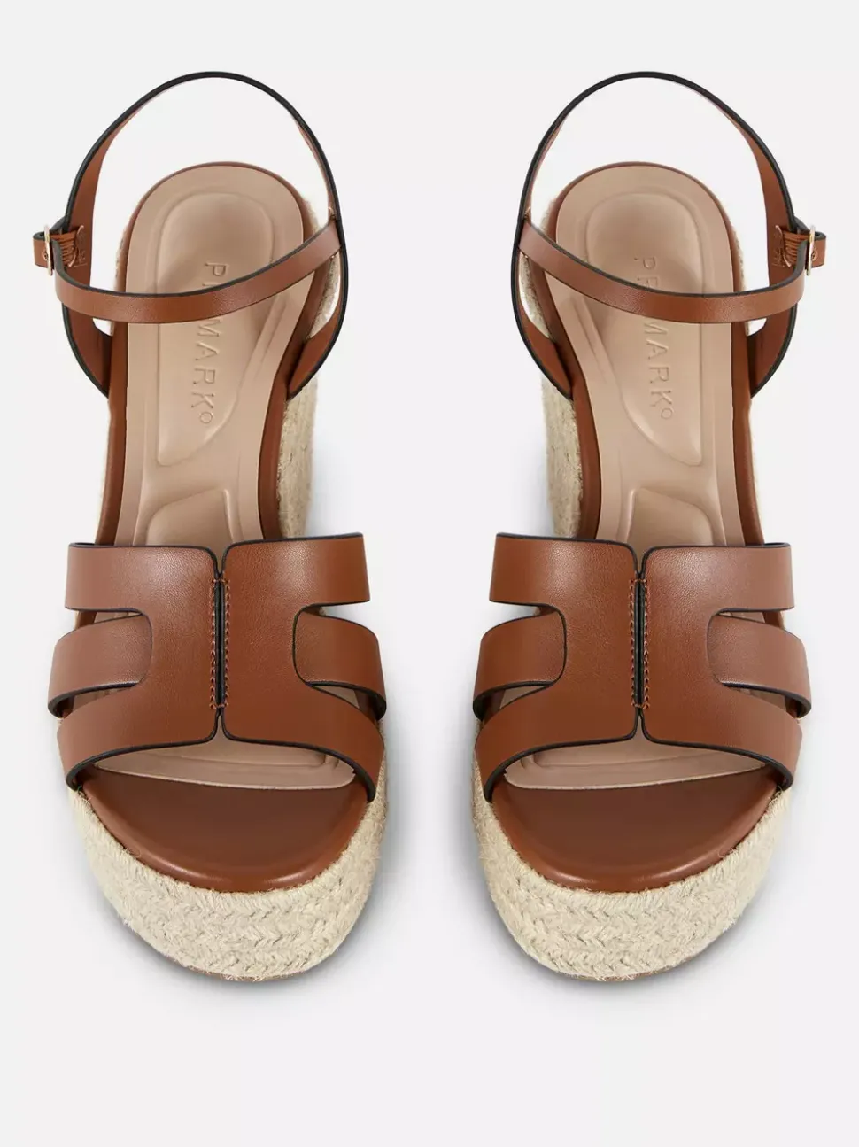 Sandały na koturnie z paskami Paula Echevarría