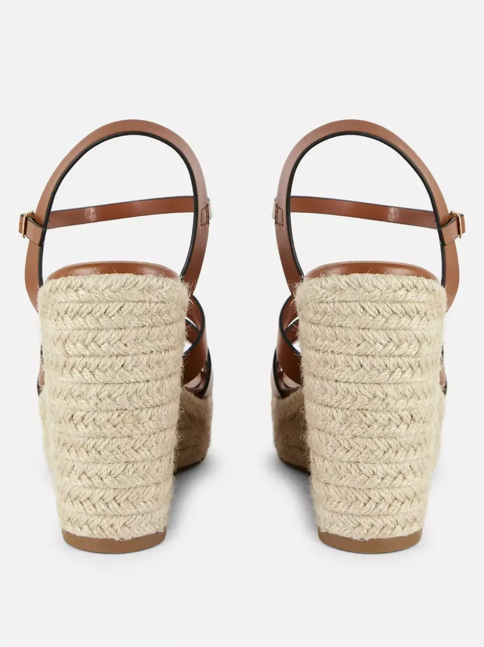 Sandały na koturnie z paskami Paula Echevarría