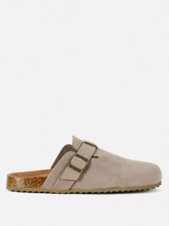 Sandały typu mule z klamrą