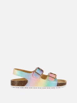 Sandały z odkrytymi palcami i wzorem ombré