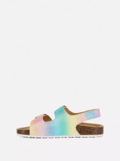 Sandały z odkrytymi palcami i wzorem ombré