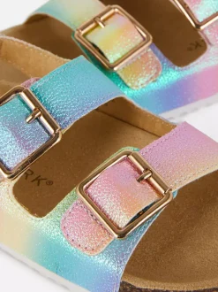 Sandały z odkrytymi palcami i wzorem ombré