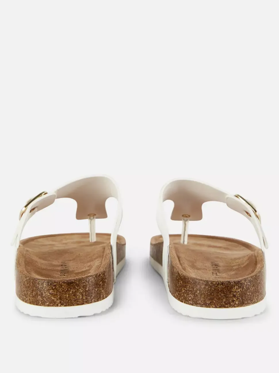 Sandały z wkładką i paskiem w kształcie litery T