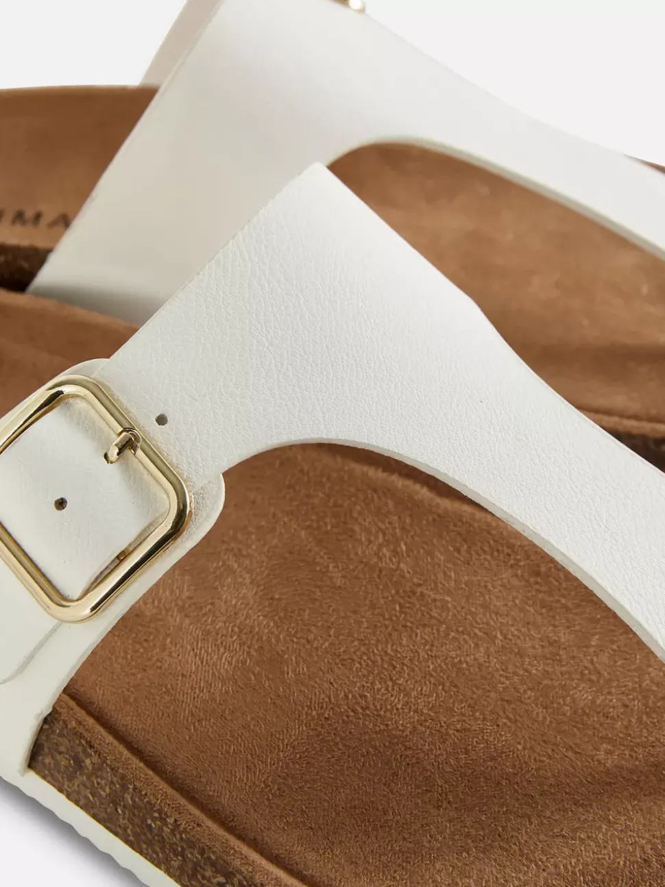 Sandały z wkładką i paskiem w kształcie litery T