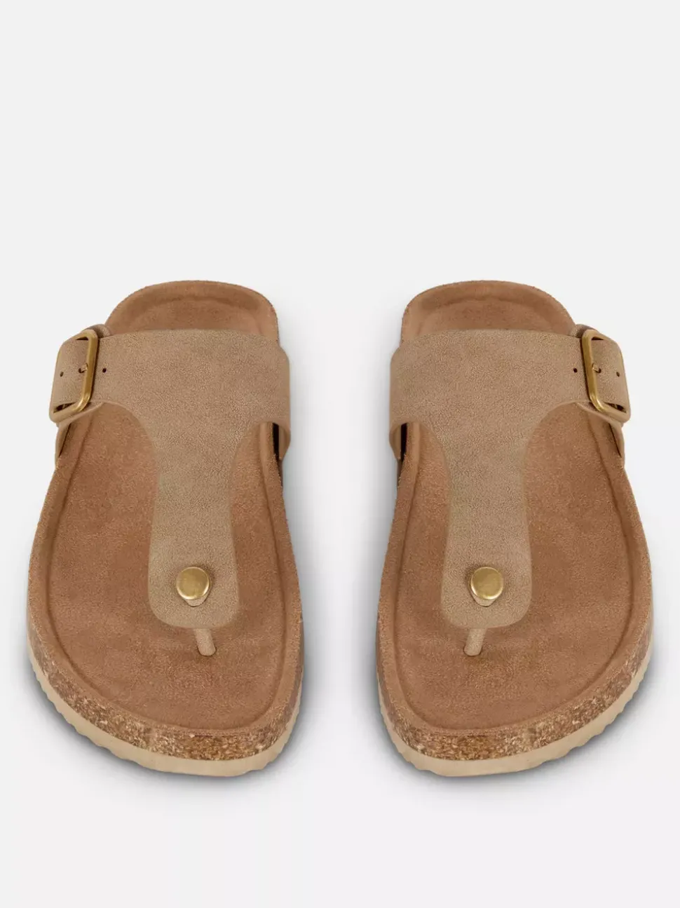 Sandały z wkładką i paskiem w kształcie litery T