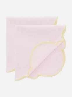 Serwetki z muszelkowym obszyciem, 2 pary