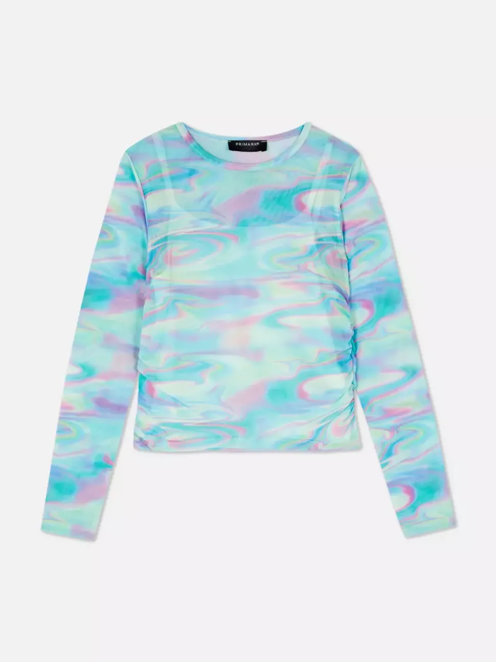 Siateczkowa bluzka z marmurkowym wzorem