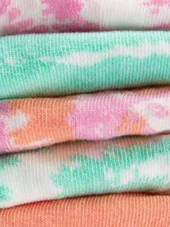 Skarpety sportowe z efektem barwienia tie-dye, 5 par