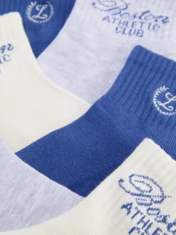 Skarpety sportowe z haftem, 3 pary