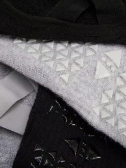 Skarpety w stylu baletek z paskami na krzyż, 2 pary