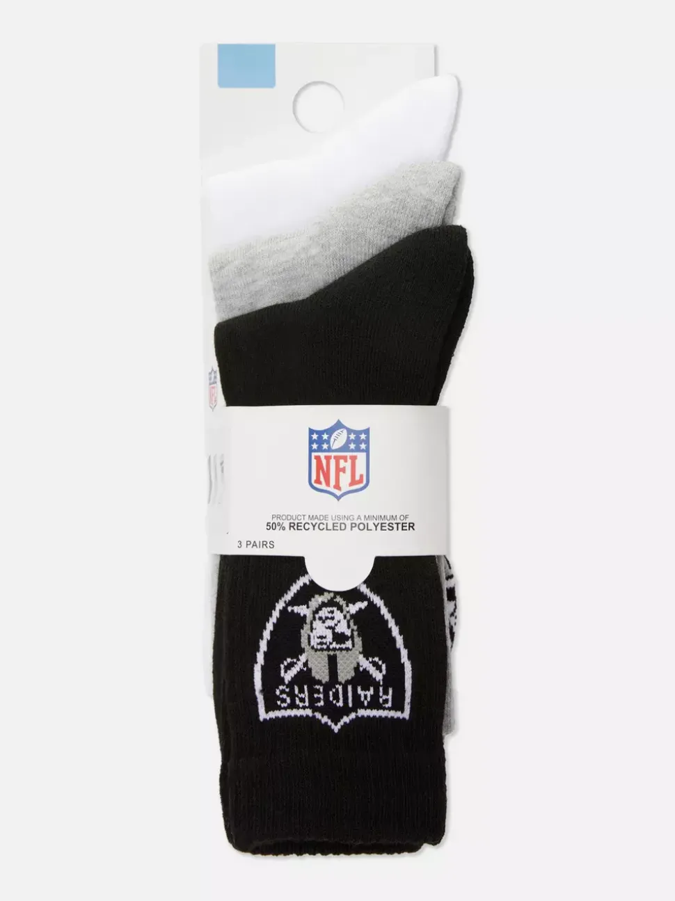 Skarpety z motywem NFL Raiders, 3 pary