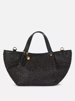 Słomkowa torba tote midi