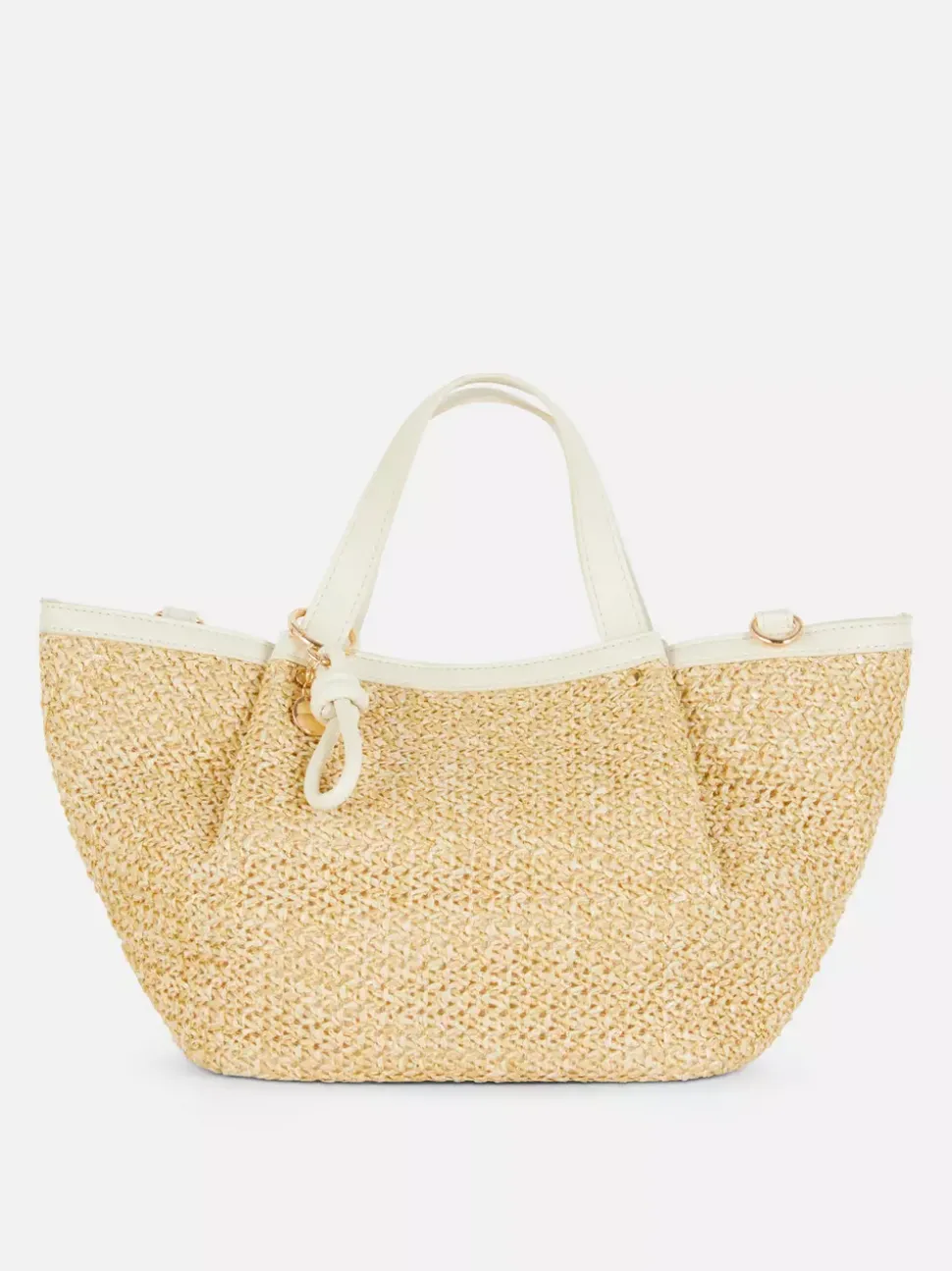 Słomkowa torba tote midi