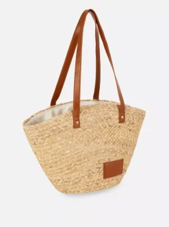 Słomkowa torba typu bucket