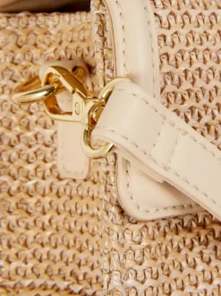 Słomkowa torba z uchwytem