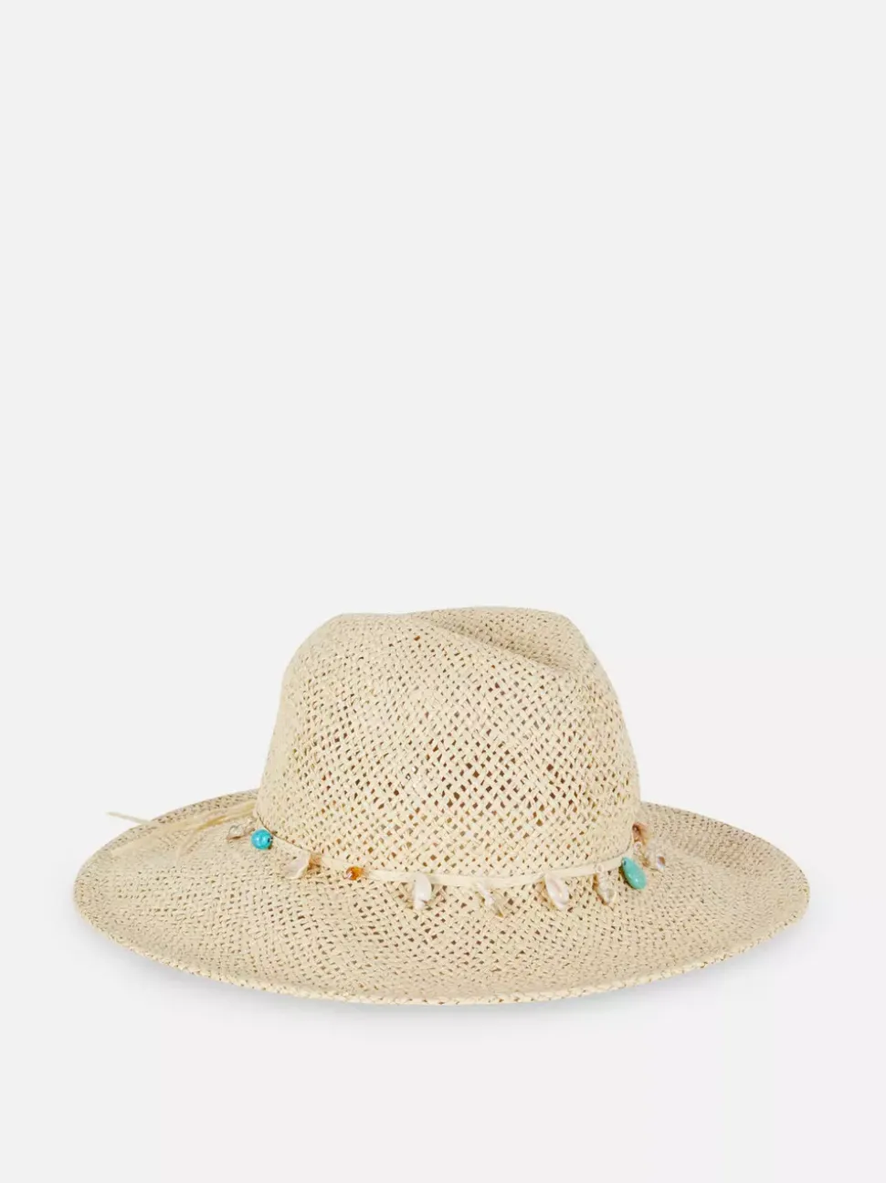Słomkowy kapelusz z szerokim rondem