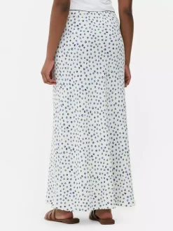Spódnica maxi z nadrukiem w kwiaty