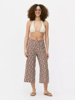 Spódnico-spodnie z nadrukiem