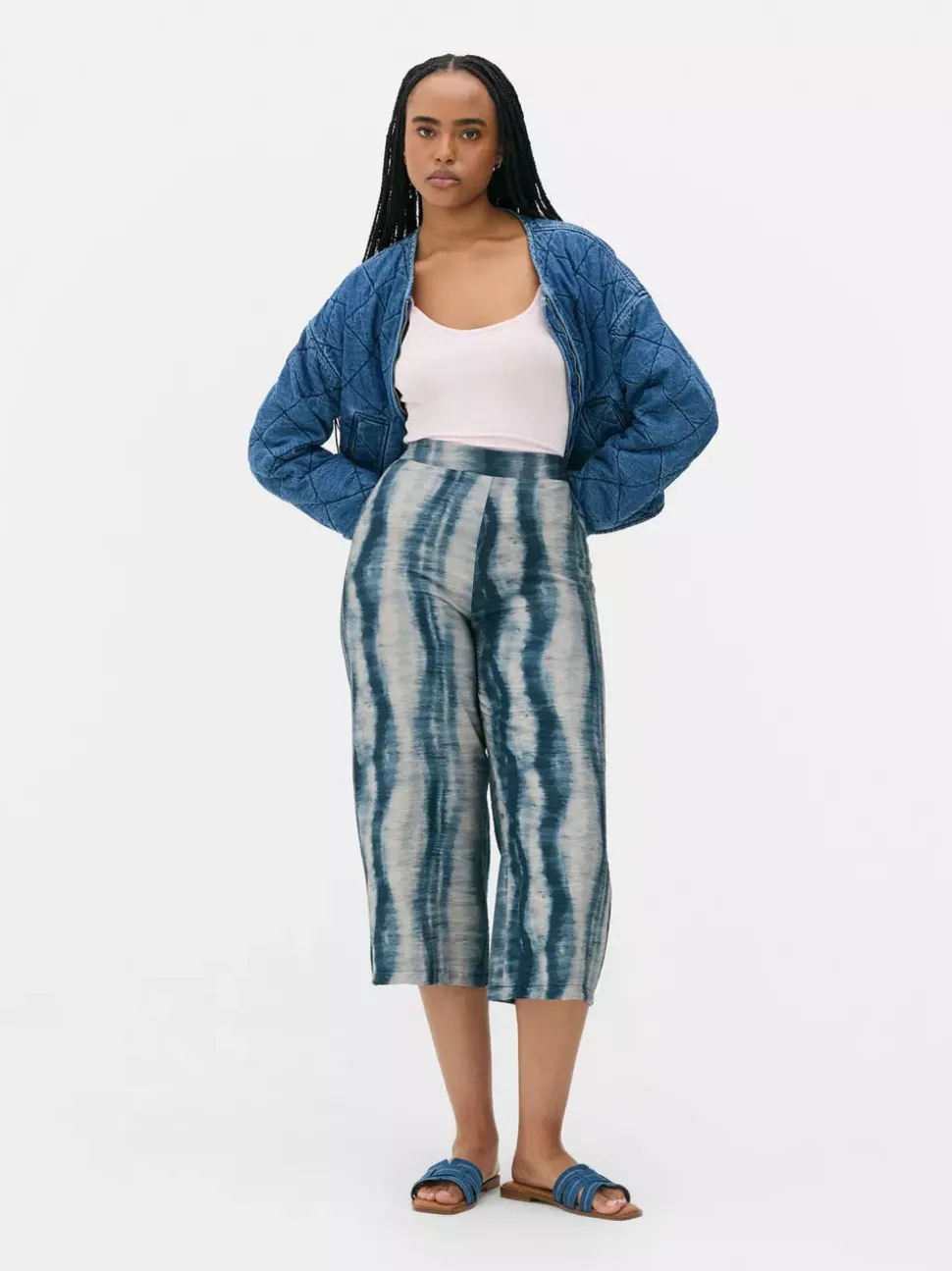 Spódnico-spodnie z nadrukiem