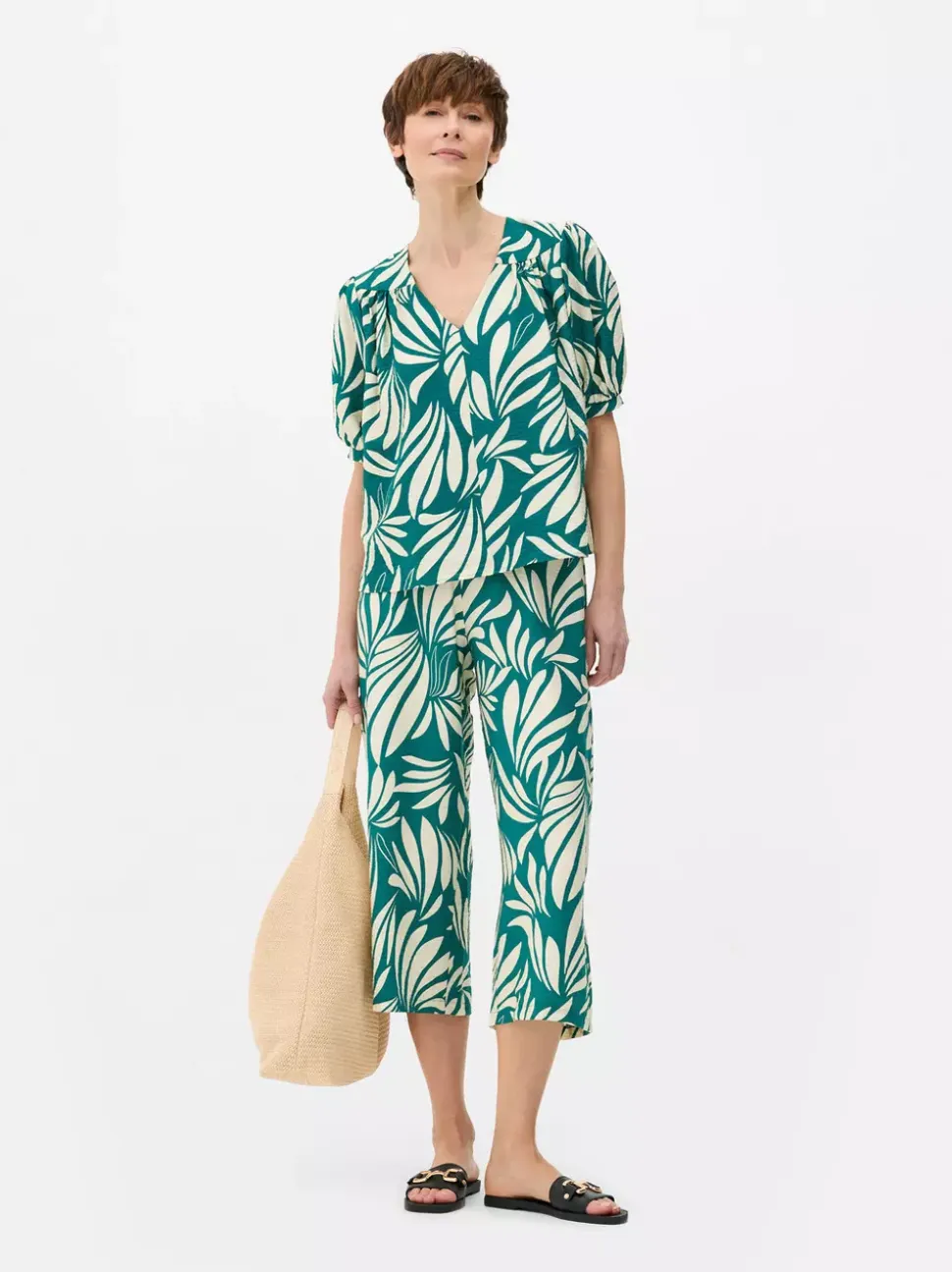 Spódnico-spodnie z nadrukiem