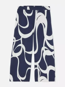 Spódnico-spodnie z nadrukiem