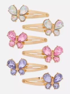 Spinki do włosów z motylkami, 6 szt.