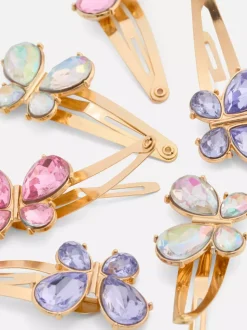 Spinki do włosów z motylkami, 6 szt.