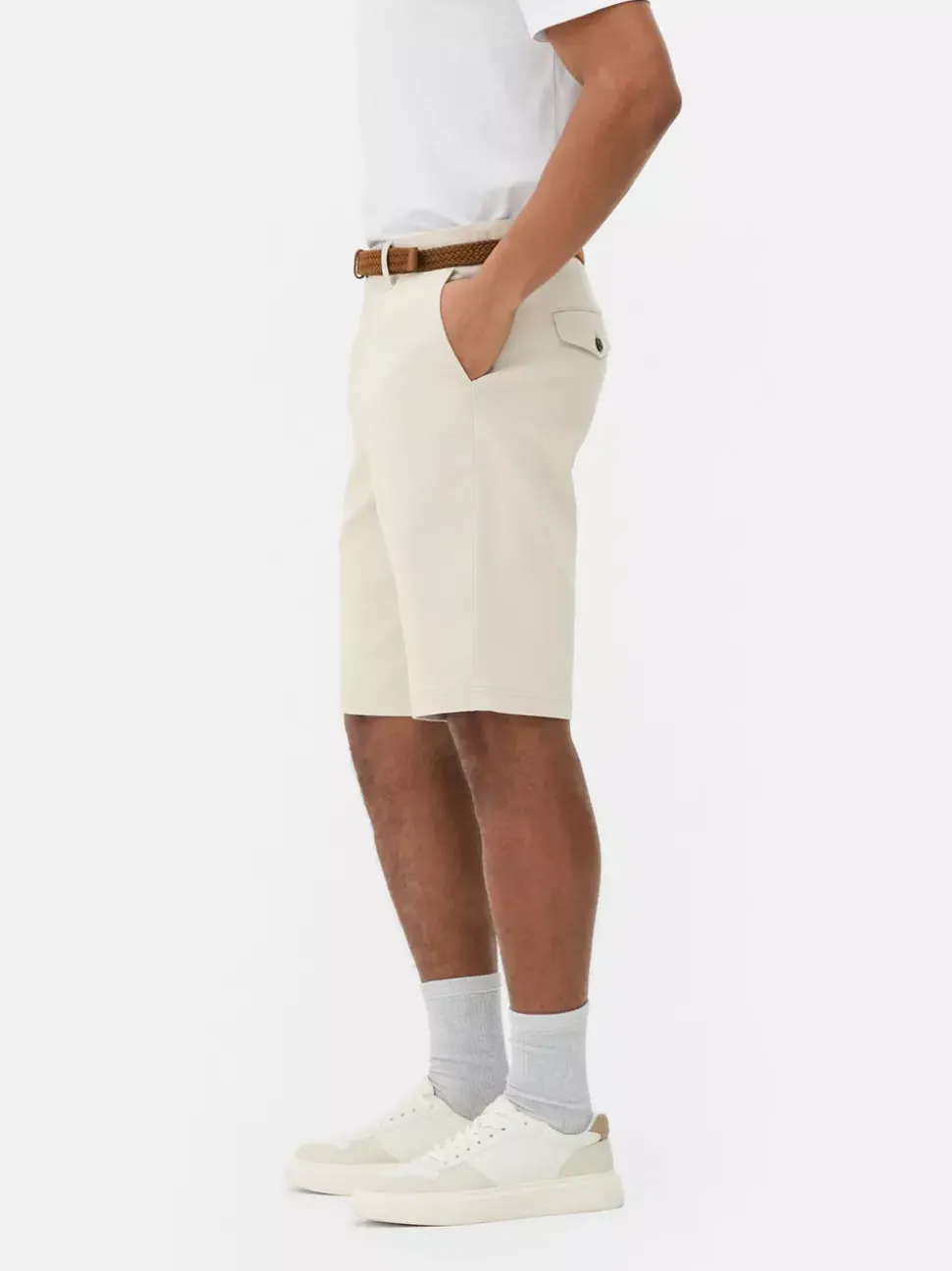 Spodenki chinosy z paskiem