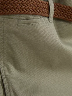 Spodenki chinosy z paskiem