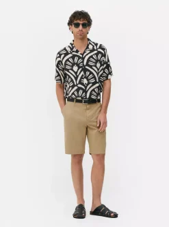 Spodenki chinosy z rozporkiem na guziki