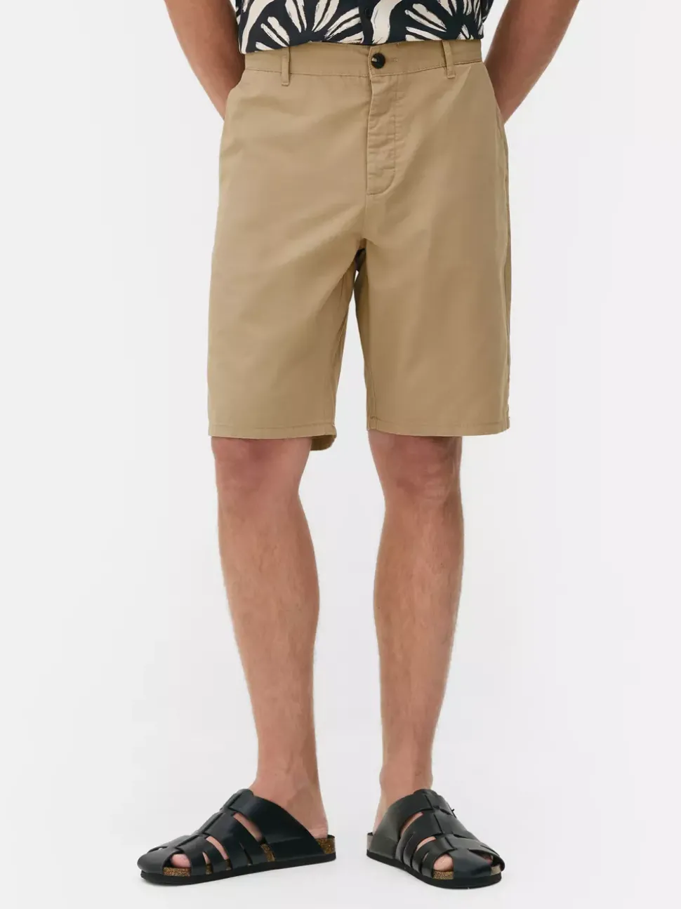 Spodenki chinosy z rozporkiem na guziki