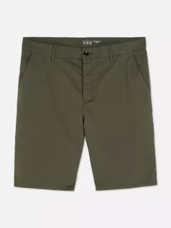 Spodenki chinosy z rozporkiem na guziki