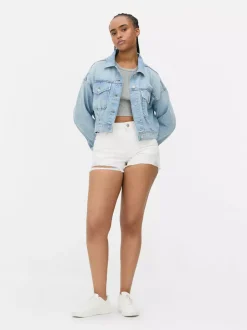 Spodenki jeansowe z przetarciami