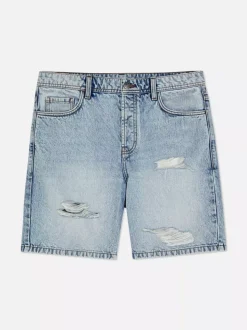 Spodenki jeansowe z przetarciami