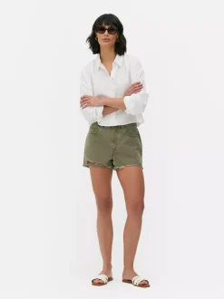 Spodenki jeansowe z przetarciami