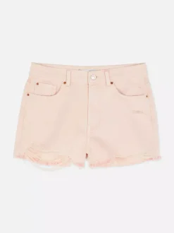 Spodenki jeansowe z przetarciami