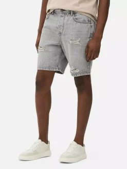 Spodenki jeansowe z przetarciami