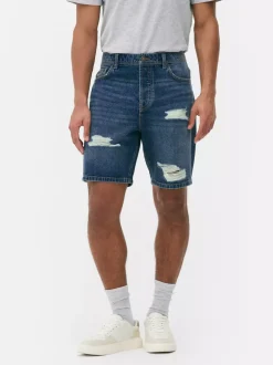 Spodenki jeansowe z przetarciami