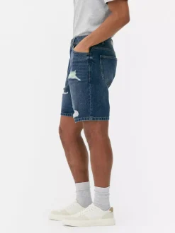 Spodenki jeansowe z przetarciami